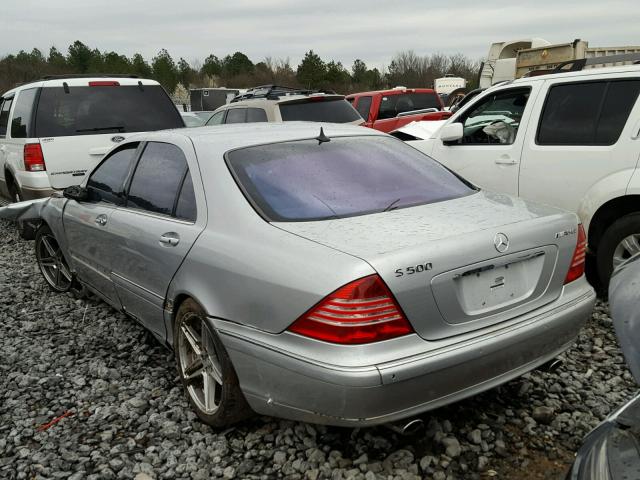 WDBNG75J13A371841 - 2003 MERCEDES-BENZ S 500 SILVER photo 3