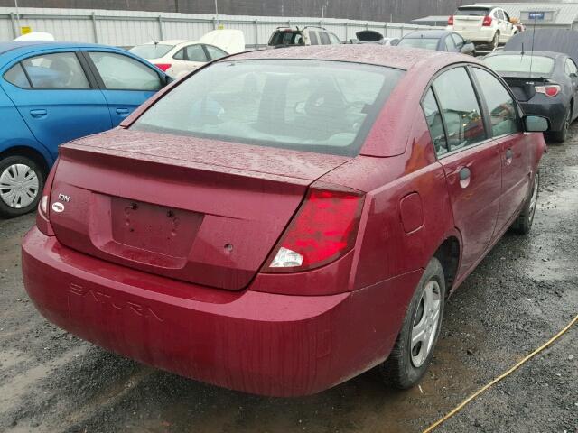 1G8AG52FX5Z157238 - 2005 SATURN ION LEVEL BURGUNDY photo 4