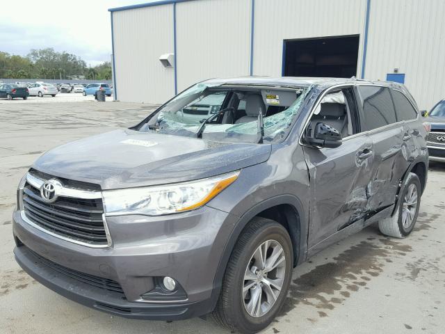 5TDZKRFH3FS064963 - 2015 TOYOTA HIGHLANDER GRAY photo 2