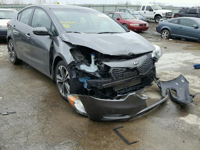 KNAFZ4A82E5078640 - 2014 KIA FORTE EX GRAY photo 1