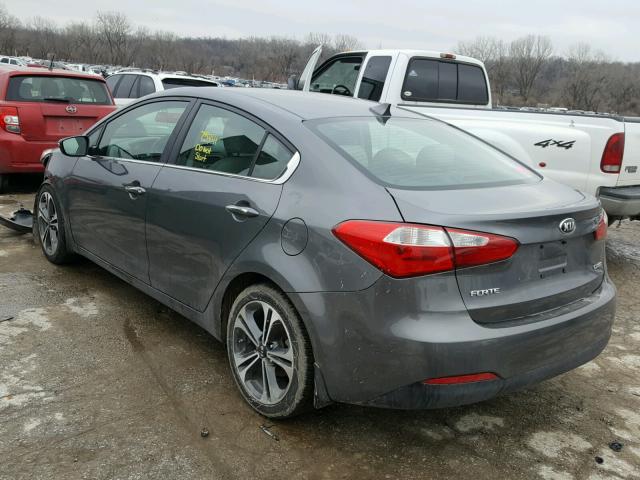 KNAFZ4A82E5078640 - 2014 KIA FORTE EX GRAY photo 3