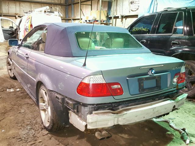 WBABW33466PX84589 - 2006 BMW 325 CI BLUE photo 3