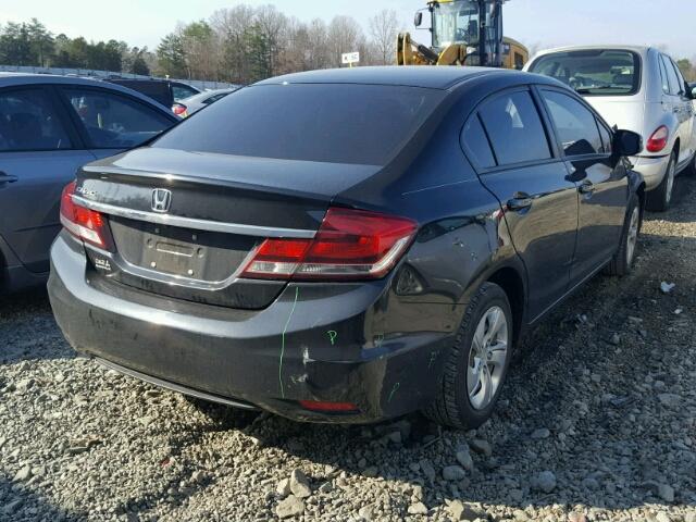 2HGFB2F50DH542916 - 2013 HONDA CIVIC LX BLACK photo 4