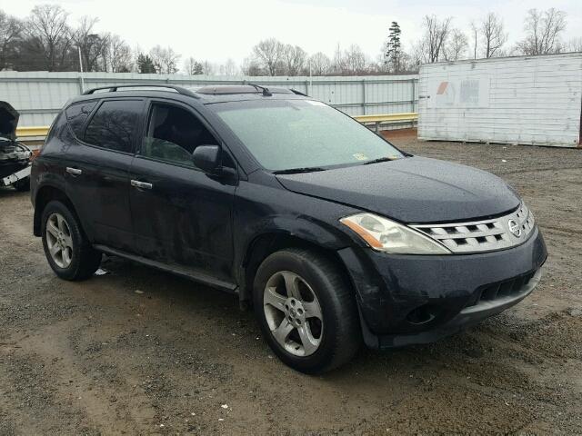 JN8AZ08W35W436739 - 2005 NISSAN MURANO SL BLACK photo 1