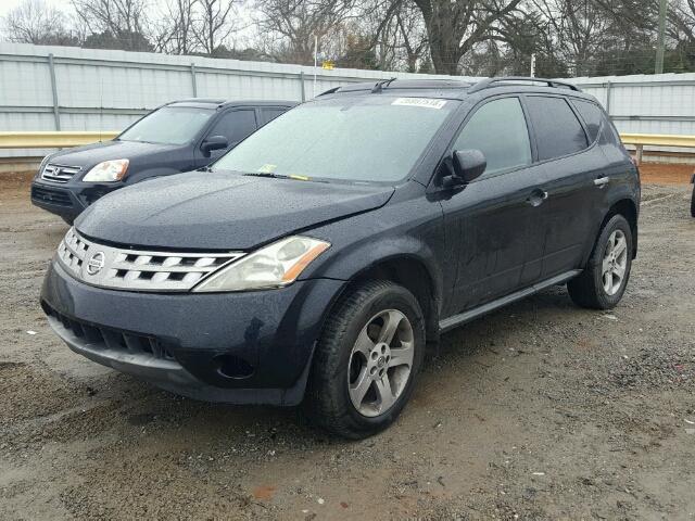 JN8AZ08W35W436739 - 2005 NISSAN MURANO SL BLACK photo 2