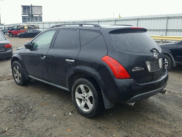 JN8AZ08W35W436739 - 2005 NISSAN MURANO SL BLACK photo 3