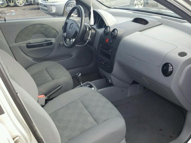 KL1TD52605B459788 - 2005 CHEVROLET AVEO BASE Gümüş fotoğraf 5