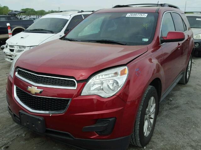 2GNALBEK5E6103521 - 2014 CHEVROLET EQUINOX LT RED photo 2