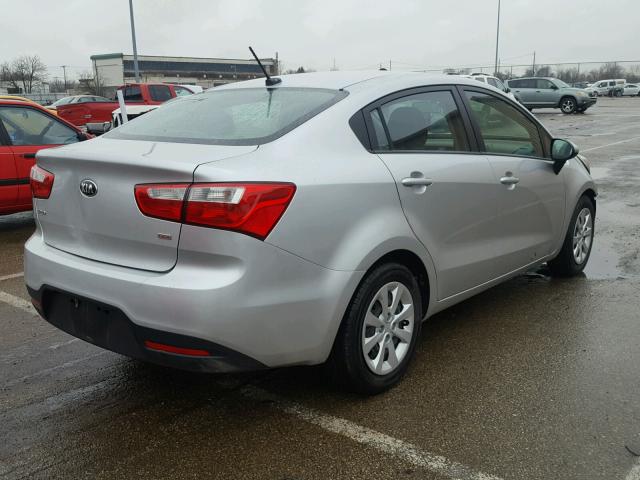 KNADM4A39F6448455 - 2015 KIA RIO LX Արծաթագույն լուսանկար 4