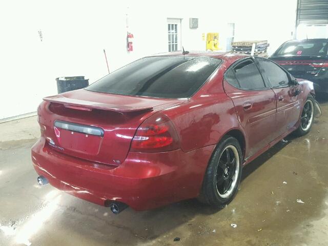 2G2WC58C881106164 - 2008 PONTIAC GRAND PRIX Tünd qırmızı foto 4