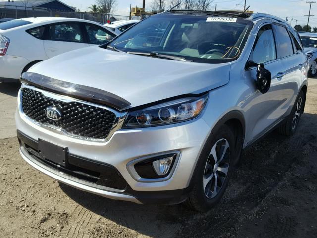 5XYPHDA56GG041116 - 2016 KIA SORENTO EX SILVER photo 2