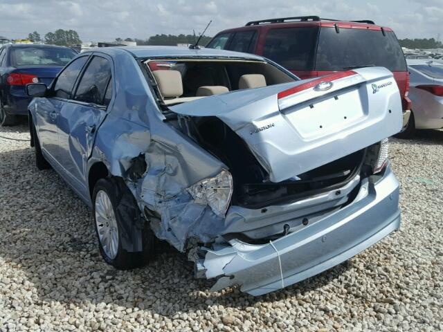 3FADP0L33BR162054 - 2011 FORD FUSION HYB BLUE photo 3