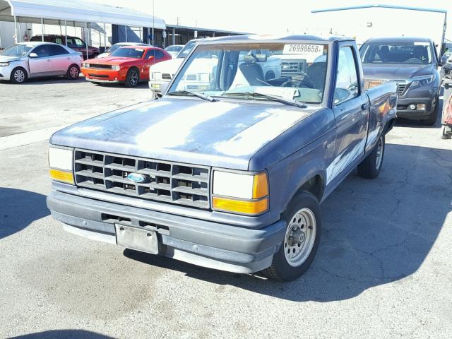 1FTCR10A6MTA27578 - 1991 FORD RANGER BLUE photo 2