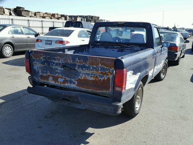 1FTCR10A6MTA27578 - 1991 FORD RANGER BLUE photo 4