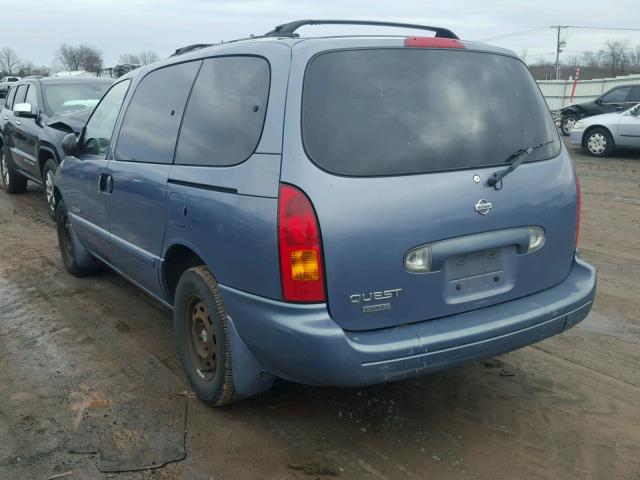 4N2XN11T6YD844589 - 2000 NISSAN QUEST SE BLUE photo 3