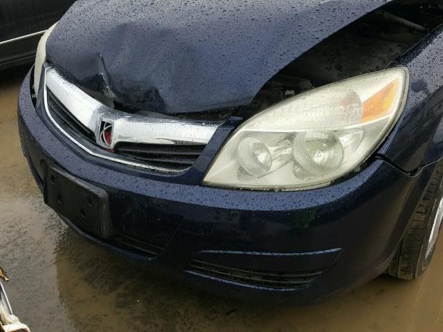 1G8ZS57B48F234747 - 2008 SATURN AURA XE BLUE photo 9