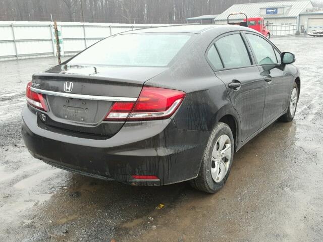 19XFB2F5XDE254752 - 2013 HONDA CIVIC LX BLACK photo 4