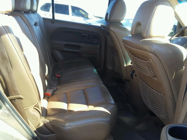 2HKYF18667H530566 - 2007 HONDA PILOT EXL TAN photo 6