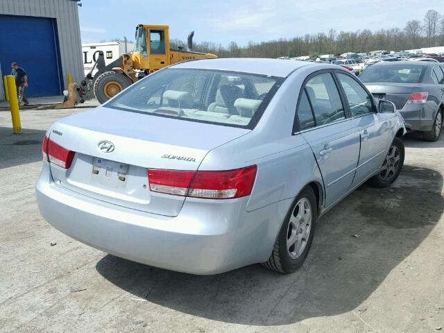 5NPEU46C06H082634 - 2006 HYUNDAI SONATA GLS BLUE photo 4