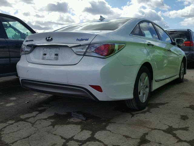 KMHEC4A4XCA062635 - 2012 HYUNDAI SONATA HYB WHITE photo 4