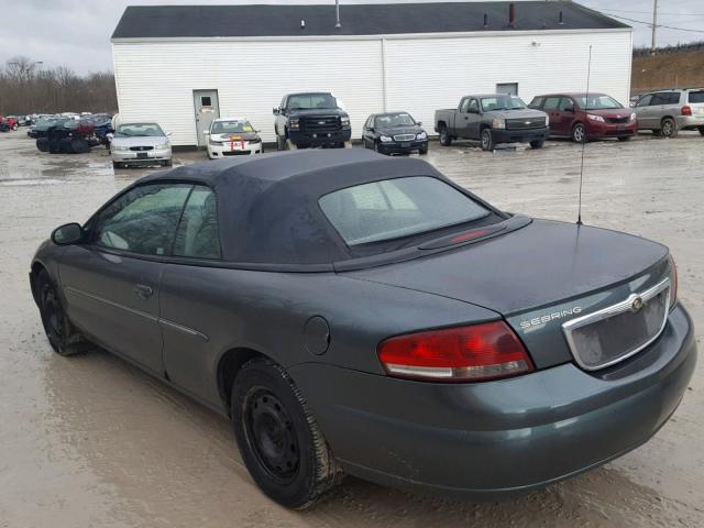 1C3EL45R42N168536 - 2002 CHRYSLER SEBRING LX GREEN photo 3