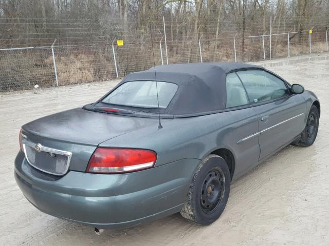 1C3EL45R42N168536 - 2002 CHRYSLER SEBRING LX GREEN photo 4