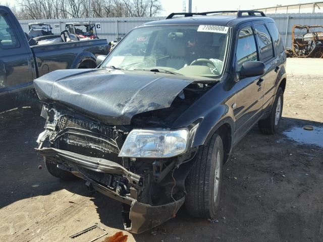 4M2YU81157KJ10323 - 2007 MERCURY MARINER LU BLACK photo 2