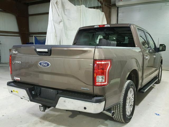 1FTEW1CF0FKF15197 - 2015 FORD F150 SUPER GRAY photo 4