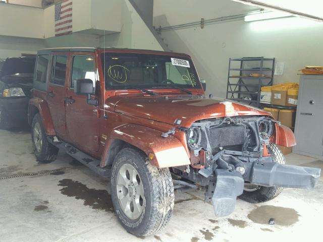 1C4BJWEG5EL264951 - 2014 JEEP WRANGLER U ORANGE photo 1