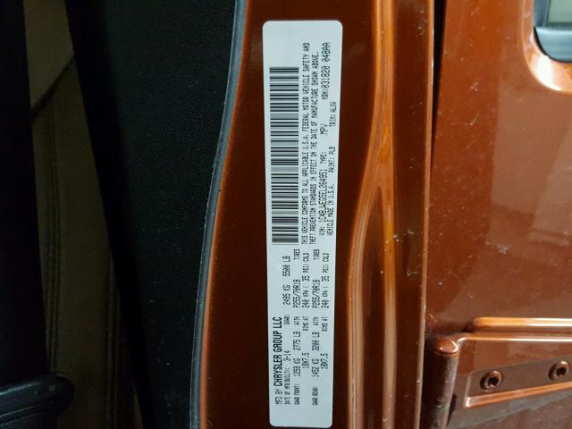 1C4BJWEG5EL264951 - 2014 JEEP WRANGLER U ORANGE photo 10