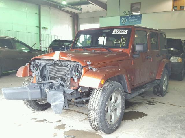 1C4BJWEG5EL264951 - 2014 JEEP WRANGLER U ORANGE photo 2