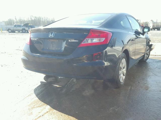 2HGFG3B50CH507627 - 2012 HONDA CIVIC LX BLACK photo 4