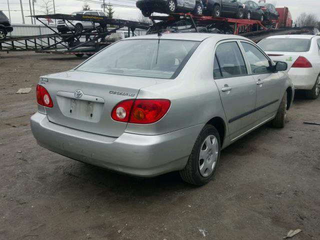 JTDBR32E530027207 - 2003 TOYOTA COROLLA CE SILVER photo 4