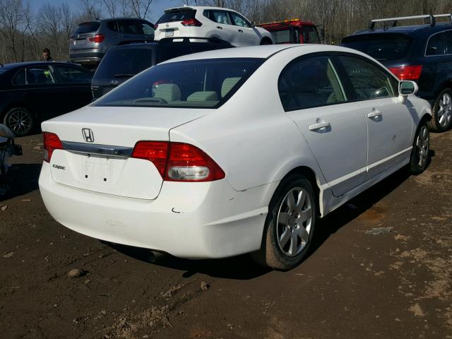 2HGFA16509H333843 - 2009 HONDA CIVIC LX WHITE photo 4