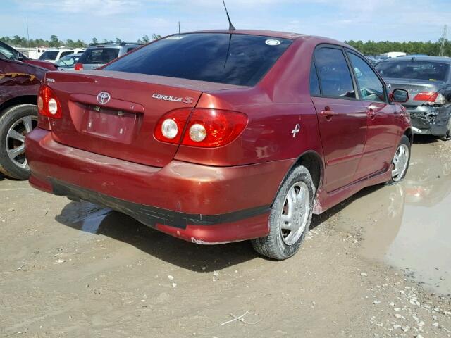 1NXBR32E05Z351401 - 2005 TOYOTA COROLLA CE RED photo 4