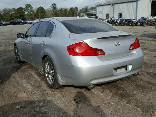 JNKBV61E68M213223 - 2008 INFINITI G35 SILVER photo 3