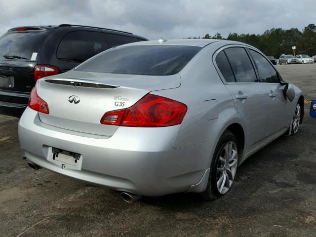 JNKBV61E68M213223 - 2008 INFINITI G35 SILVER photo 4