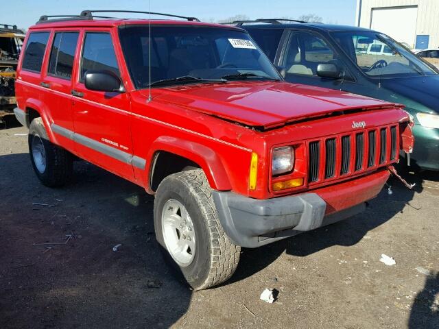 1J4FF48S1YL103082 - 2000 JEEP CHEROKEE S RED photo 1