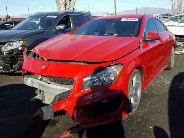 WDDSJ4EB6EN048643 - 2014 MERCEDES-BENZ CLA 250 RED photo 2