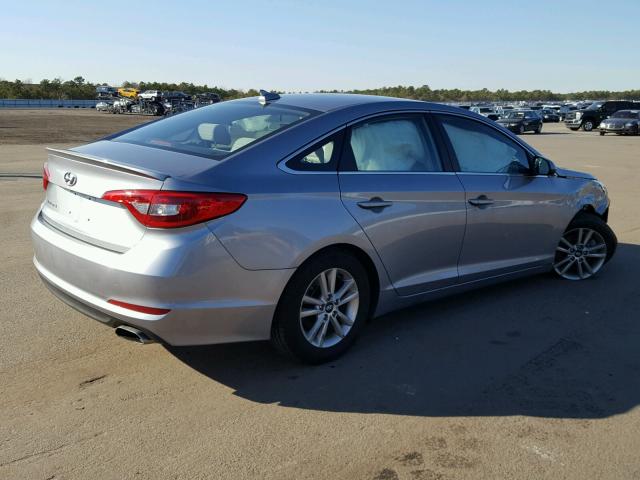 5NPE24AFXHH548337 - 2017 HYUNDAI SONATA SE SILVER photo 4