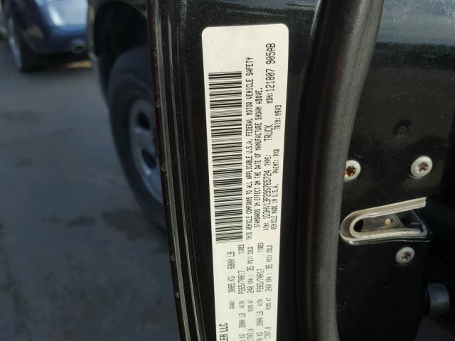 1D3HV13P29S765724 - 2009 DODGE RAM 1500 BLACK photo 10