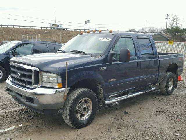 1FTNW21P73ED44010 - 2003 FORD F250 SUPER BLUE photo 2