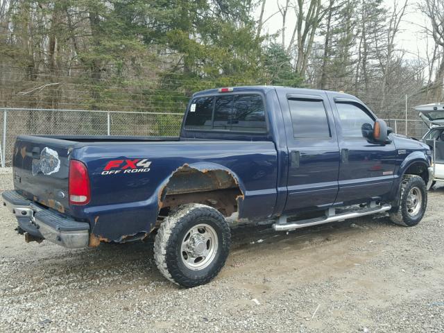 1FTNW21P73ED44010 - 2003 FORD F250 SUPER BLUE photo 4