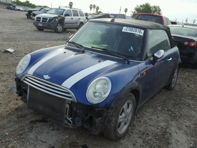 WMWRF33597TG16318 - 2007 MINI COOPER BLUE photo 2