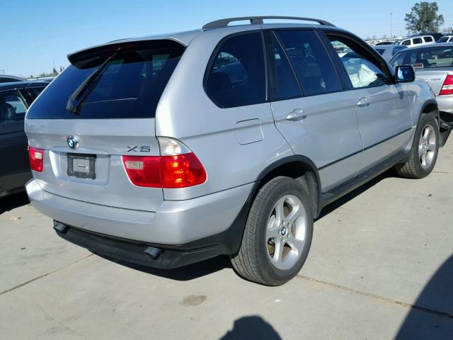 5UXFA535X2LP30722 - 2002 BMW X5 3.0I SILVER photo 4