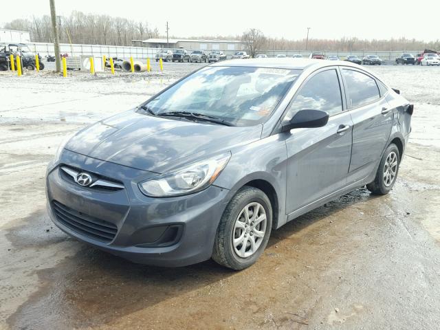 KMHCT4AE7CU245554 - 2012 HYUNDAI ACCENT GLS GRAY photo 2