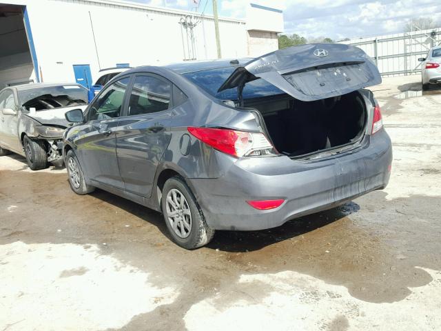 KMHCT4AE7CU245554 - 2012 HYUNDAI ACCENT GLS GRAY photo 3