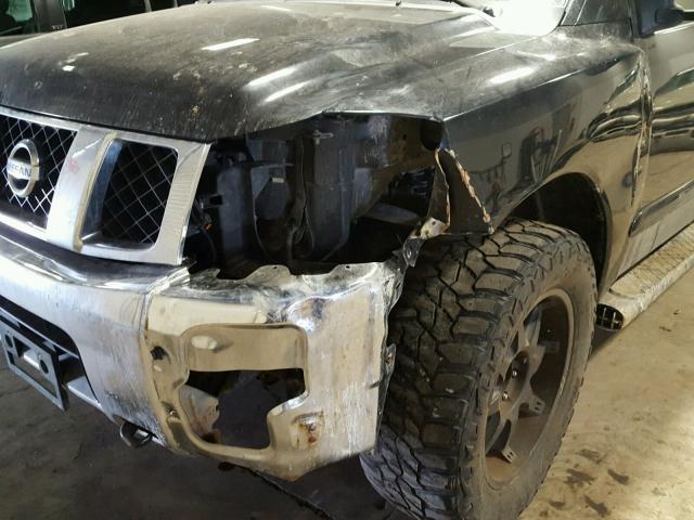 1N6BA07B45N571723 - 2005 NISSAN TITAN XE BLACK photo 9