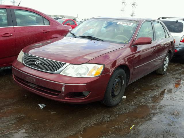 4T1BF28B52U253279 - 2002 TOYOTA AVALON XL BURGUNDY photo 2