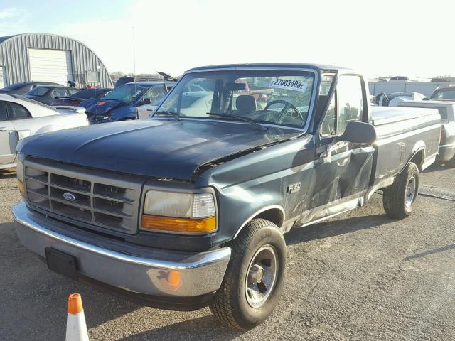 1FTEF15N5SLB09778 - 1995 FORD F150 GREEN photo 2